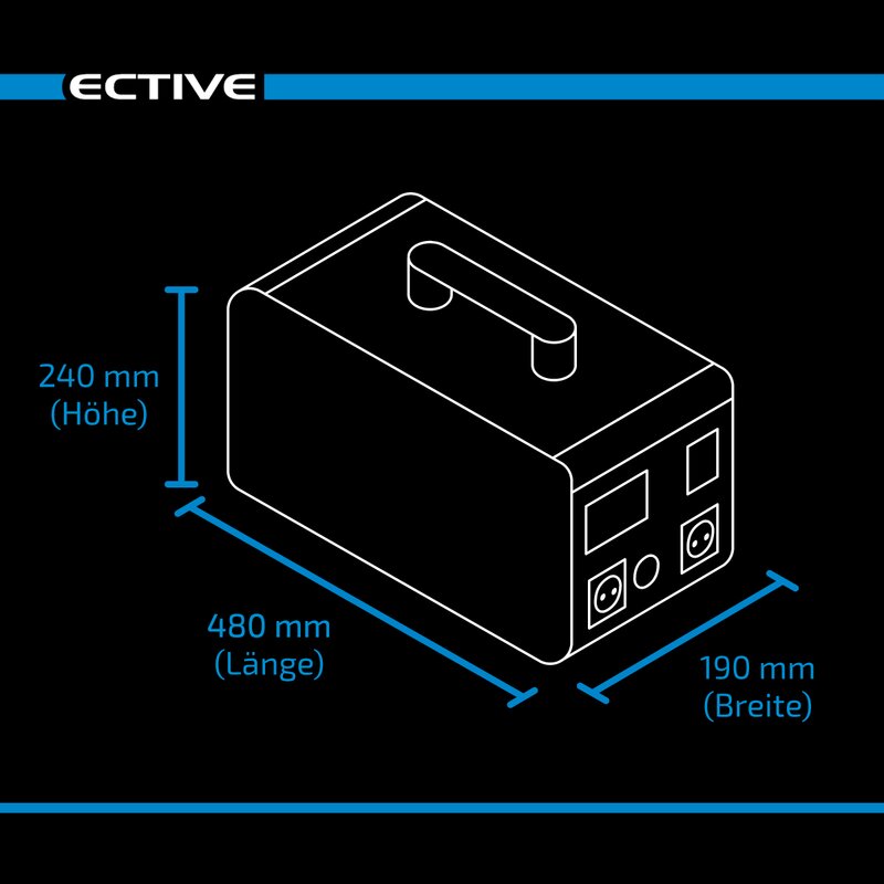 ECTIVE BlackBox 15 / LiFePO4  Powerstation mit 230 V/1500 W